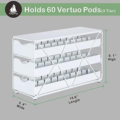 Flagship Coffee Vertuo Capsule Holder Storage Drawer Glass for Nespresso  Vertuo Pod Storage Holder Pods Organizer Clear