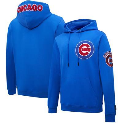 Chicago Cubs Antigua Victory Pullover Hoodie - Black/Heather Gray