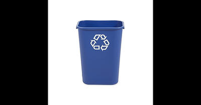 Rubbermaid Brute Recycling Rollout Container with Lid, 50 Gallon, Blue