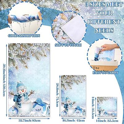 Kitchen Towels, Trees Sonwman Snowflakes Winter Kitchen Towels