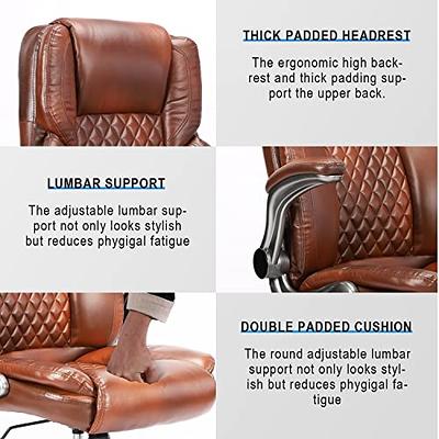 PU Leather Ergonomic Gaming Chair with Flip-up Armrests and Lumbar Sup