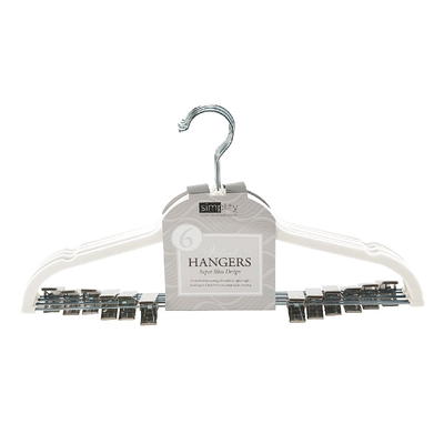 Simplify 25-Pack Plastic Non-slip Grip Clothing Hanger (Grey) in the Hangers  department at