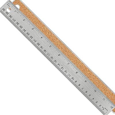 HARFINGTON 2pcs Stainless Steel Rulers with Non-Skid Backing 15cm/6  30cm/12 Inch and Metric Metal Ruler Straight Edge Measuring Tool - Yahoo  Shopping