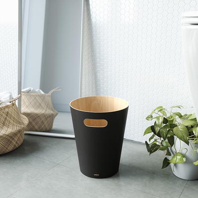 Umbra Garbino Trash Can 2.25 Gallon Black 3 pack