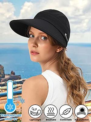 Sun Hats for Womens Wide Brim Visor UV Protection Dual Purpose Hat for Beach  Summer Packable Hat(Black) - Yahoo Shopping