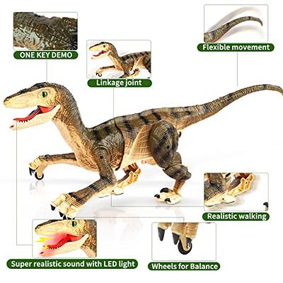 Discovery Kids Remote Control RC T Rex Dinosaur Electronic Toy Action  Figure Moving & Walking Robot w/Roaring Sounds & Chomping Mouth, Realistic