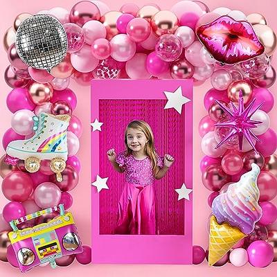 Pink Balloon Garland Arch Kit Hot Pink Rose Gold Metallic Balloons Silver  Disco Roller Skate Radio Ice Cream Balloon for Girl's Birthday Party  Decorations Pink Princess Doll Theme Party Supplies - Yahoo