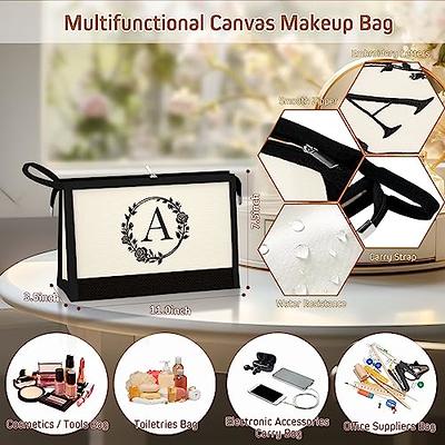 H Canvas Makeup Bag