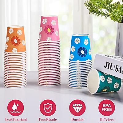 KGKTU 600 Pack 3oz Disposable Paper Cups, Small Disposable Cups, Colorful Small Mouthwash Cups, Mini Paper Cups for Parties, Picnics, Barbecues