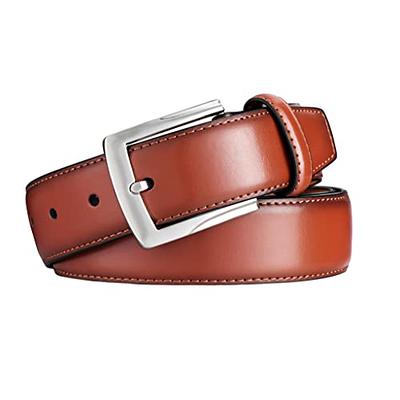 MILORDE Men Genuine Leather Belt with Single Prong Buckle, Fashion & Classic  Design for Dress and Causal (Size 30 (Waist 28), Basic Black) at   Men's Clothing store