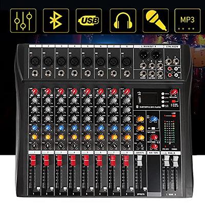 8 Channel Professional USB Bluetooth Audio Sound Mixer Board, Live Studio  Mixing Console Mixer power Sound mixing Console for Audio Live DJ Concert (8  Channel) - Yahoo Shopping