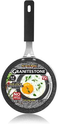 Granite Stone Diamond Mineral Infused 5.5 Single Egg Nonstick Frying Pan -  Yahoo Shopping