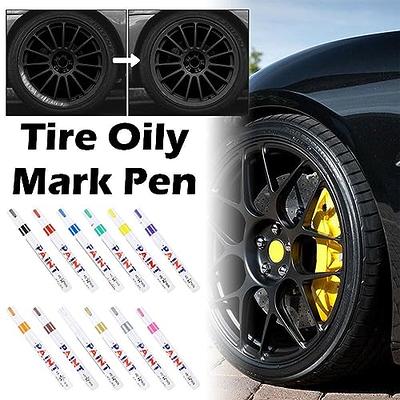 Conceptinks Premium Tire Marker Pens White Waterproof Paint Markers for Car Tire Lettering Made in Japan (3 Pack-White)