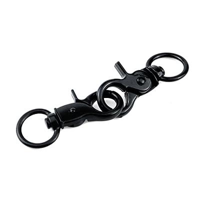 Semetall 10Pcs Black Swivel Snap Hooks Set,Mini Lanyard Snap Hooks