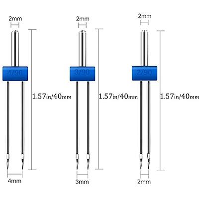 9/3pcs Sewing Machine Needles Double Twin Needles 2.0/90 3.0/90