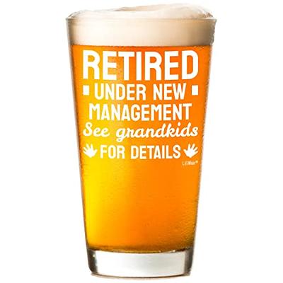 Personalized Retirement Beer Glass Retirement Gift, Custom Year, Etched Pint  Glasses, Retirement Gifts for Men or Women, Design: RETIRED 