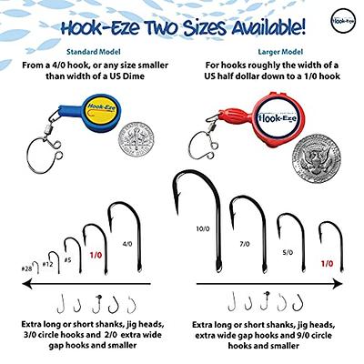 HookEze Fly Fishing Safe Knot Tying Tool, Standard Blue & Large