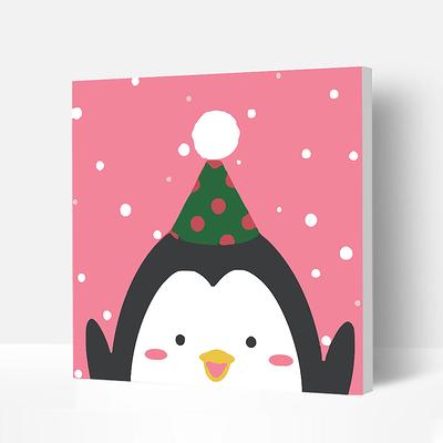 1 Set Children Snowman Sticker Painting Art Hand Craft Gift, 10pcs