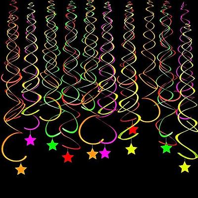 20 Pieces Neon Glow Party Supplies Set, Hanging Swirl Decorations, Neon  Star Swirl Hanging Decorations for Neon Party Glow Party Ceiling  Decorations - Yahoo Shopping