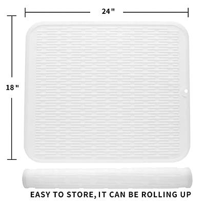 ZLR Silicone Dish Drying Mat for Kitchen Counter Large - Multi Usage Eco  Friendly Drying Matt Kitchen Counter - Easy to Clean Heat Resistant Dish