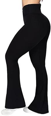 Sunzel Flare Leggings, Crossover Yoga Pants with Tummy Control,  High-Waisted and Wide Leg, 30 Inseam, Black Large - Yahoo Shopping