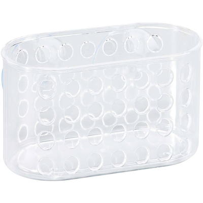 Bath Bliss Compact Suction Bath Basket, Clear