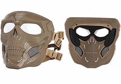 JFFCESTORE M88 máscara protectora táctica para airsoft M88 casco de  protección completa de los ojos de cráneo CS máscara ajustable talla única  para