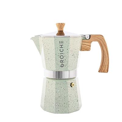 GROSCHE Milano Stone Stovetop Espresso 6-Cup Moka Pot Coffee Maker ...