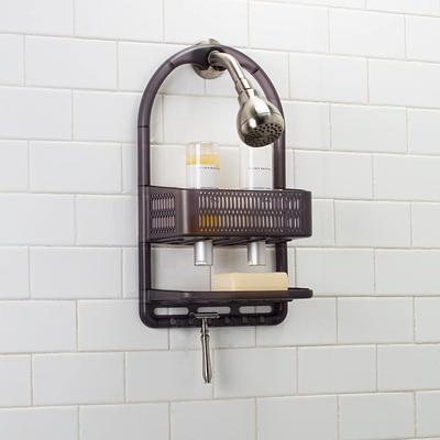 Buoluty Clawfoot Tub Shower Caddy(Shower Rod Not Included),Clawfoot Tub  Accessories,Tub Caddy,Clawfoot Tub Soap Caddy,SUS304 Stainless Steel