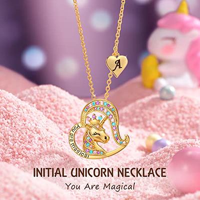 Poekio Unicorn Gift for Girls Gold Heart Necklace for 5-7 Age Birthday Gift  Valentine's Day Gift Kids Jewelry for Daughter, Granddaughter,  Niece(Gold-A) - Yahoo Shopping