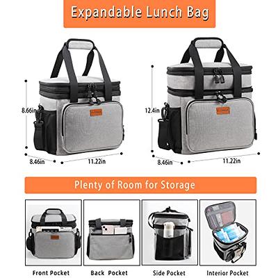 Tactical Lunch Bag, Expandable Insulated Lunch Box for Men Women,  Waterproof Leakproof Cooler Bag for Adults/Work Office Outdoor Picnic  Camping