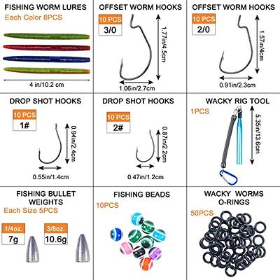 Wacky Worm Fishing Lure Kit, Bass Fishing Wacky Rig Kit, Wacky Rig Tool Kit  With Soft Plastics - buy Wacky Worm Fishing Lure Kit, Bass Fishing Wacky  Rig Kit, Wacky Rig Tool