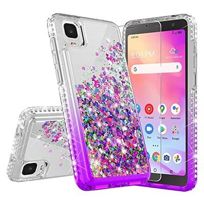 YmhxcY Galaxy Note 20 Ultra Case - 3 Layer Drop Protection, Shockproof  Silicone & Clear Cover - Transparent Purple