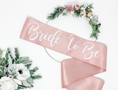 YULIPS Bride to Be Sash & Shoulder Length Veil - Bridal Accessories for  Bachelorette Party Bridal Shower Hen Party