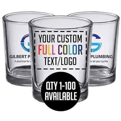 custom logo glass cups bulk glass