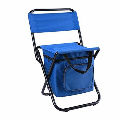 LEADALLWAY Fishing Chair with Cooler Bag Foldable Compact Fishing  Stool,Blue - Yahoo Shopping