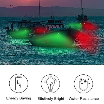 2pcs Red Green LED Boat Navigation Light Deck Waterproof Bow Pontoon Lights  12-24V For Marine