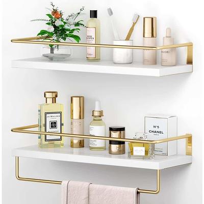 Ponte Giulio USA Glossy White 1-Tier Wall Mount Bathroom Shelf (23.625-in x  4.56-in) in the Bathroom Shelves department at