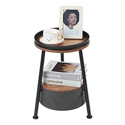  Lamerge Small End Table,3-Tier Gold Side Table