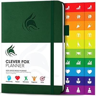 Clever Fox Planner – Undated Weekly & Monthly Planner to Increase  Productivity, Time Management and Hit Your Goals – Organizer, Gratitude  Journal – Start Anytime, A5, Lasts 1 Year, Dark Green (Weekly) - Yahoo  Shopping