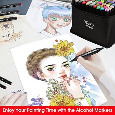 80Colors Alcohol Based Markers, Alcohol Markers Set, Dual Tip Alcohol  Sketching Drawing Markers Animation for Adults Kids