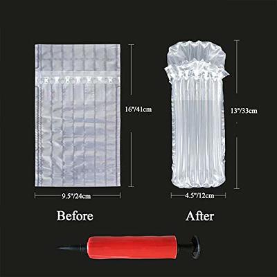 Wine Bottle Protector Bags 6 Pack - Inflatable Air Column Cushioning Sleeves Packaging Ensures Safe transportation of Glass Bottles During Travel or