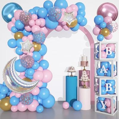 137Pcs Baby Boxes Gender Reveal Balloon Decorations Kit, Pink