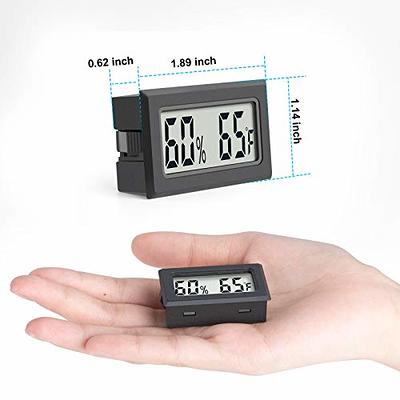 ALMOCN 2PCS Mini Digital Hygrometer Thermometer Indoor Temperature Humidity  with Probe for Incubator, Black - Yahoo Shopping