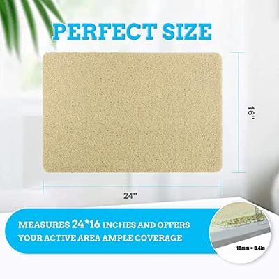 Non Slip Shower Mat, Comfortable Bath mat for Textured Surface,Quick Drying  Easy Cleaning Shower Floor Mat for Wet Area,Without Suction Cups Beige 24 x  24 