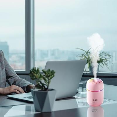 Car Diffuser Humidifier Aromatherapy Essential Oil Diffuser USB Cool Mist  Mini Portable Diffuser for Car Home Office Bedroom (White)
