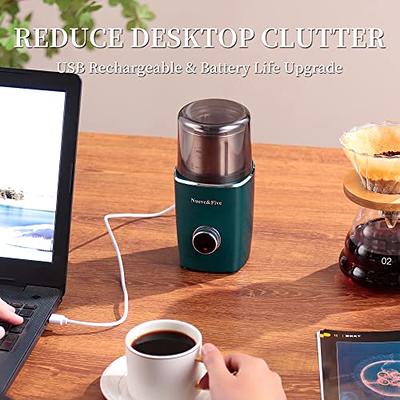 Portable Electric Coffee Grinder Cordless USB Rechargeable Coffee