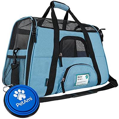 Cat Carriers for Large Cats Up to 20 lbs, Pet Cat Carrier with A Bowl Airline Approved Collapsible Soft-Sided Cat Carrier for Small Medium Cats Dogs