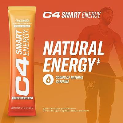 C4 Smart Energy Powder Stick Packs - Sugar Free Performance Fuel & Nootropic  Brain Booster, Coffee Substitute or Alternative