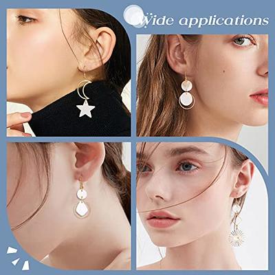 SUNNYCLUE 1 Box DIY 8 Pairs Blue Moon Earrings Making Starter Kit Including  Moon Geometric Linking Connector Charms Teardrop Flower Beads Earring